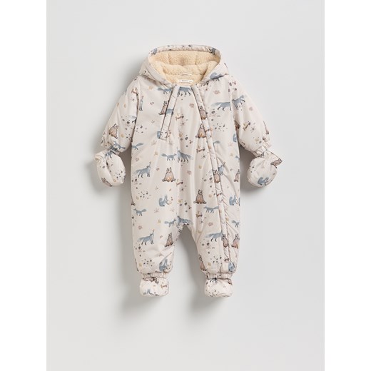 Reserved - Kombinezon z ociepleniem - beżowy ze sklepu Reserved w kategorii Kombinezony i kurtki - zdjęcie 186510164