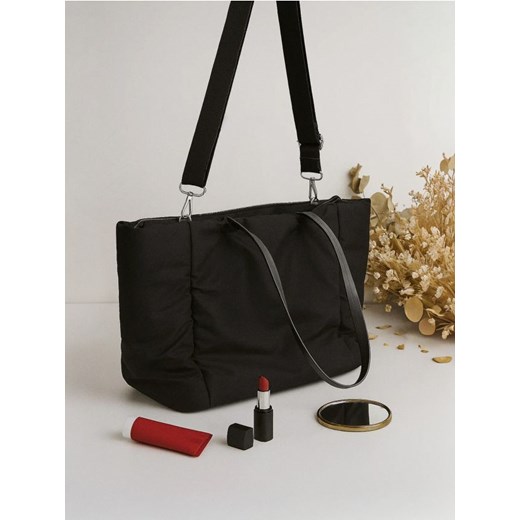 Sinsay - Torba shopper - czarny - id: 130GK-99X - marki Sinsay - 186511071 Sinsay - Torba shopper - czarny ze sklepu Sinsay w kategorii Torby Shopper bag - zdjęcie 186511071