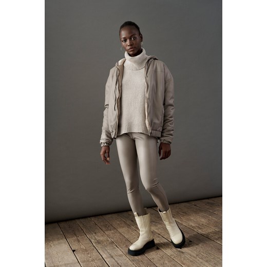 LEGGINSY VEGAN LEATHER MOCCA wyprzedaż Jemiol