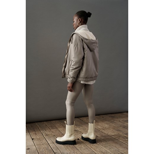 LEGGINSY VEGAN LEATHER MOCCA wyprzedaż Jemiol