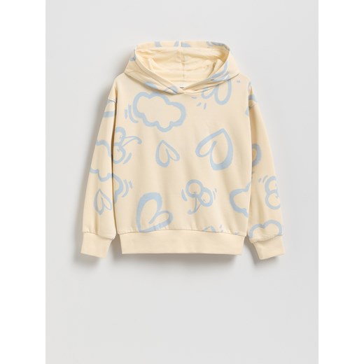 Reserved - Bluza z nadrukiem - kremowy ze sklepu Reserved w kategorii Bluzy dziewczęce - zdjęcie 186518281