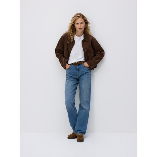 Reserved - Jeansy straight z wysokim stanem - niebieski ze sklepu Reserved w kategorii Jeansy damskie - zdjęcie 186518362