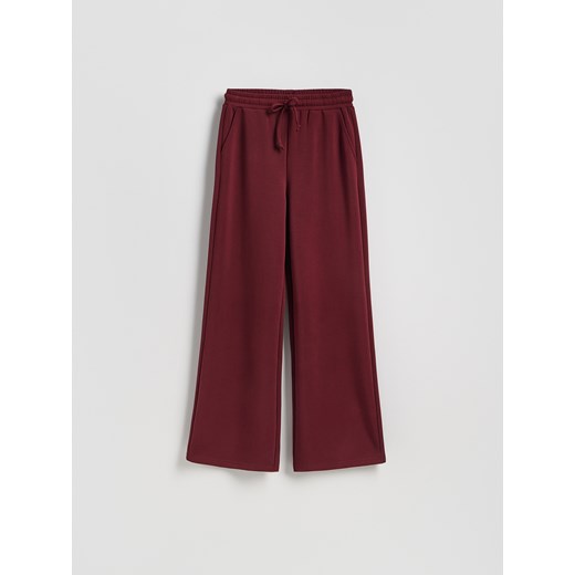Reserved - Dresowe spodnie z modalem - bordowy ze sklepu Reserved w kategorii Spodnie damskie - zdjęcie 186518390