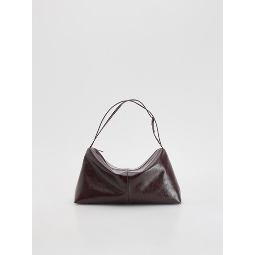 Reserved - Duża torebka na ramię - mahoniowy ze sklepu Reserved w kategorii Listonoszki - zdjęcie 186518440