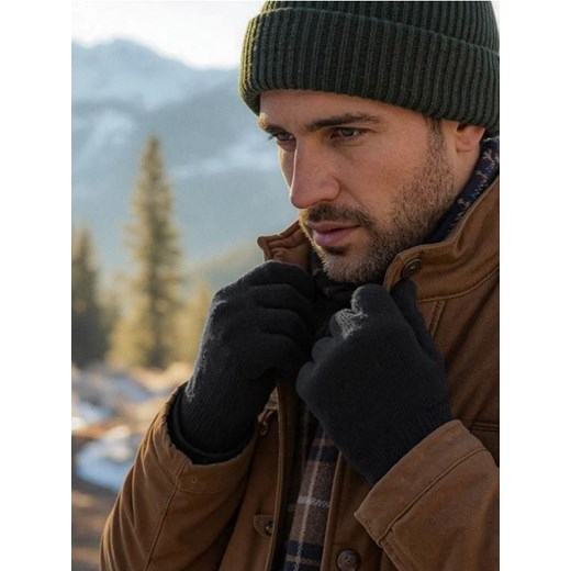 Sinsay - Rękawiczki 2 pack - czarny ze sklepu Sinsay w kategorii Rękawiczki męskie - zdjęcie 186519170