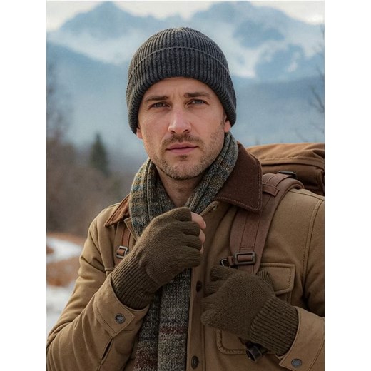 Sinsay - Rękawiczki mitenki 2 pack - zielony ze sklepu Sinsay w kategorii Rękawiczki męskie - zdjęcie 186519172