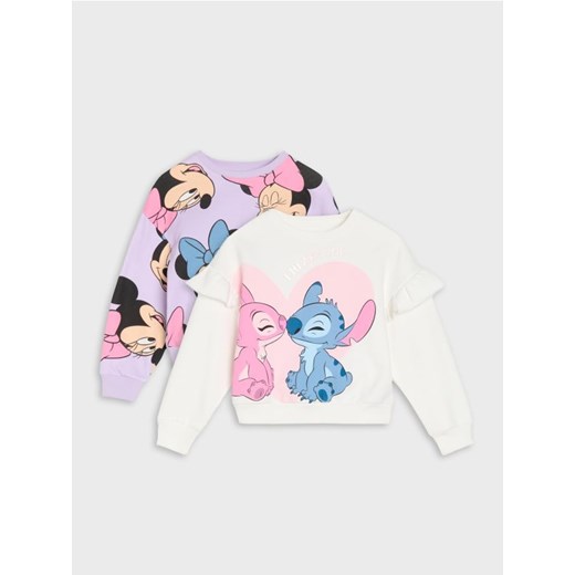 Sinsay - Bluza crewneck Disney 2 pack - kremowy - id: 341DN-01X - marki Sinsay - 186519190 Sinsay - Bluza crewneck Disney 2 pack - kremowy ze sklepu Sinsay w kategorii Bluzy dziewczęce - zdjęcie 186519190