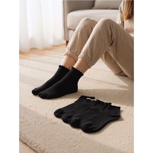 Sinsay - Skarpetki z falbanami 5 pack - czarny ze sklepu Sinsay w kategorii Skarpetki damskie - zdjęcie 186519191