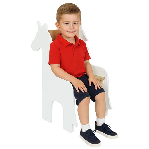 Krzesełko dziecięce z motywem koni D2-A01 ze sklepu Edinos.pl w kategorii Fotele dziecięce - zdjęcie 186519321