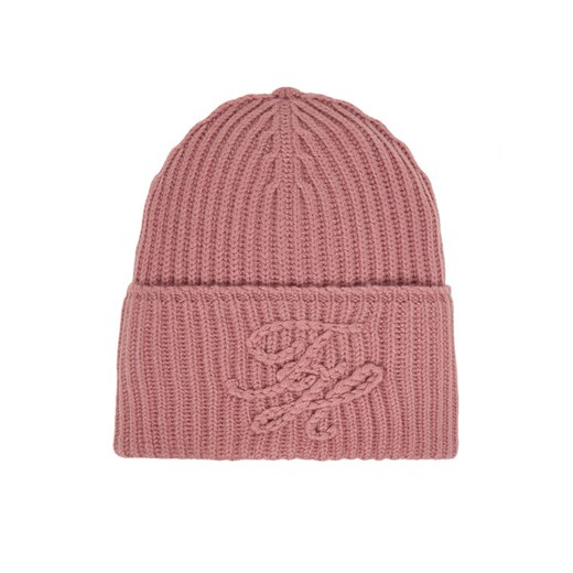 Czapka Tommy Hilfiger Th Elevated Script AW0AW17777 Różowy ze sklepu eobuwie.pl w kategorii Czapki zimowe damskie - zdjęcie 186520113