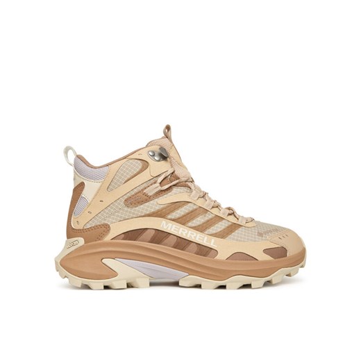 Trekkingi Merrell Moab Speed 2 Mid GORE-TEX J038822 Beżowy ze sklepu eobuwie.pl w kategorii Buty trekkingowe damskie - zdjęcie 186520244