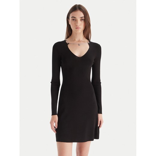 HUGO Sukienka dzianinowa Sibery 50548244 Czarny Slim Fit ze sklepu MODIVO w kategorii Sukienki - zdjęcie 186521491