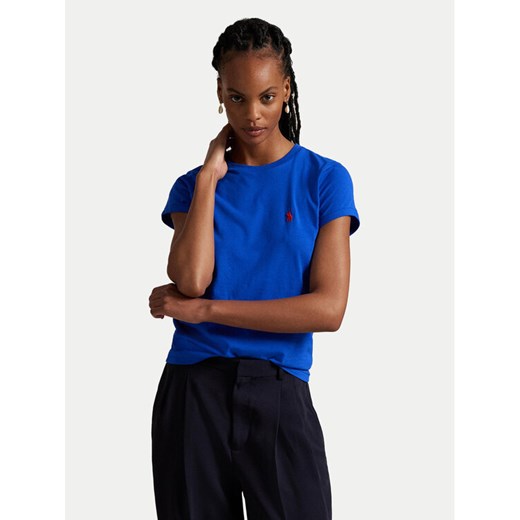 Polo Ralph Lauren T-Shirt 211898698036 Niebieski Regular Fit ze sklepu MODIVO w kategorii Bluzki damskie - zdjęcie 186521513
