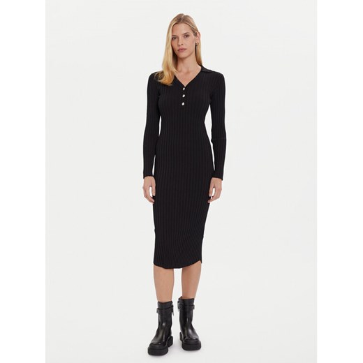 Morgan Sukienka dzianinowa 252-RMEXAS Czarny Slim Fit ze sklepu MODIVO w kategorii Sukienki - zdjęcie 186521720