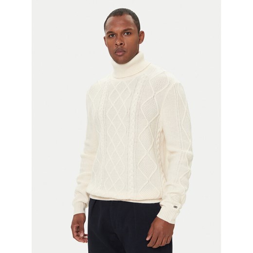 Tommy Hilfiger Golf MW0MW40914 Écru Regular Fit ze sklepu MODIVO w kategorii Swetry męskie - zdjęcie 186521821