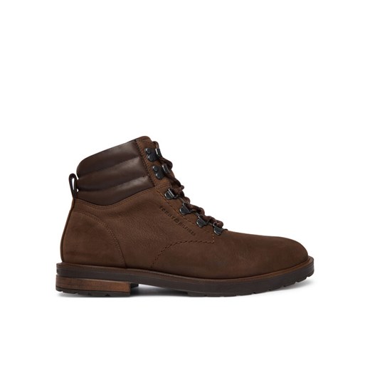 Trzewiki Tommy Hilfiger Cleated Hilfiger Wrm Hook Boot FM0FM05699 Brązowy ze sklepu eobuwie.pl w kategorii Buty zimowe męskie - zdjęcie 186524873