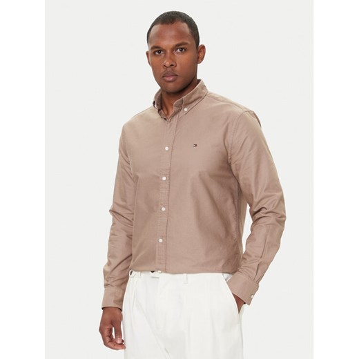Tommy Hilfiger Koszula Solid Heritage MW0MW35774 Beżowy Regular Fit ze sklepu MODIVO w kategorii Koszule męskie - zdjęcie 186525393