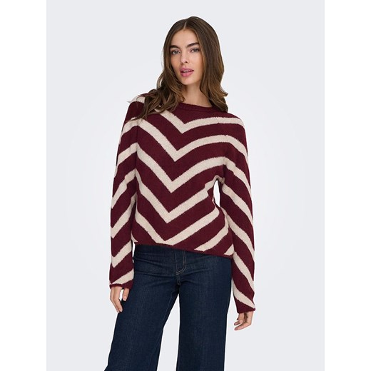 ONLY Sweter w kolorze bordowo-jasnoróżowym ze sklepu Limango Polska w kategorii Swetry damskie - zdjęcie 186527212