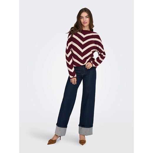 ONLY Sweter w kolorze bordowo-jasnoróżowym L okazja Limango Polska