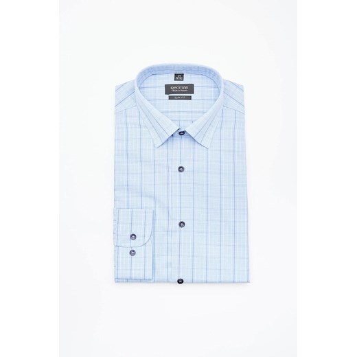 KOSZULA COVIVA 2925 DŁUGI RĘKAW SLIM FIT NIEBIESKI ze sklepu Recman w kategorii Koszule męskie - zdjęcie 186527901