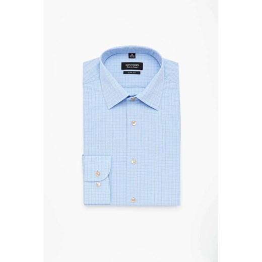 KOSZULA COVIVA 2923 DŁUGI RĘKAW SLIM FIT NIEBIESKI ze sklepu Recman w kategorii Koszule męskie - zdjęcie 186527904