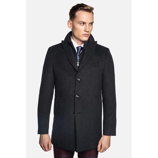 PŁASZCZ WORSLEY GRAFIT ze sklepu Recman w kategorii Płaszcze męskie - zdjęcie 186528062