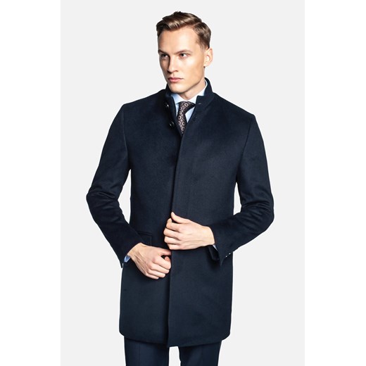 PŁASZCZ HAROL GRANAT ze sklepu Recman w kategorii Płaszcze męskie - zdjęcie 186528073