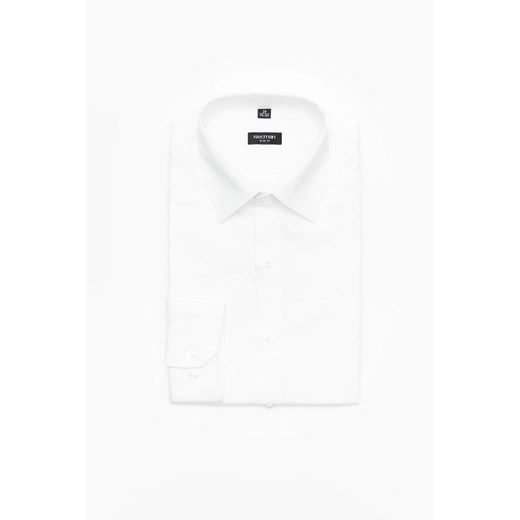 KOSZULA VERSONE 3050M DŁUGI RĘKAW SLIM FIT BIAŁY ze sklepu Recman w kategorii Koszule męskie - zdjęcie 186528200
