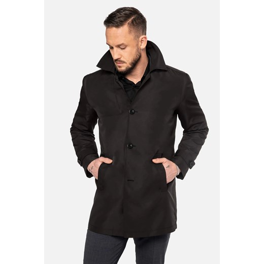 PŁASZCZ ENVAL CZERŃ ze sklepu Recman w kategorii Płaszcze męskie - zdjęcie 186528491