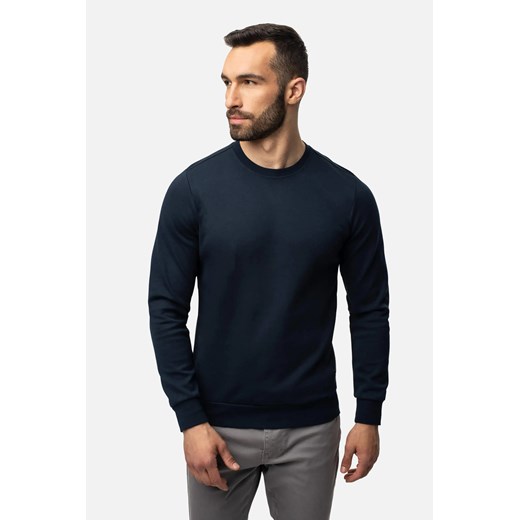 BLUZA CLUB Z OKRĄGŁYM DEKOLTEM GRANAT ze sklepu Recman w kategorii Bluzy męskie - zdjęcie 186528511