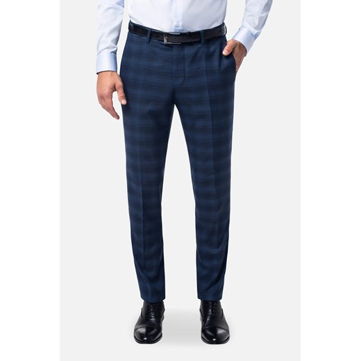 SPODNIE DURAND 316 NIEBIESKI REGULAR FIT ze sklepu Recman w kategorii Spodnie męskie - zdjęcie 186528784