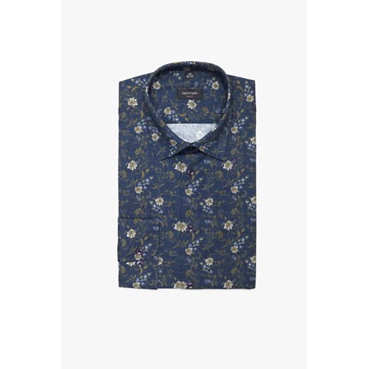 KOSZULA COLINE 3114T DŁUGI RĘKAW SLIM FIT GRANAT ze sklepu Recman w kategorii Koszule męskie - zdjęcie 186528881