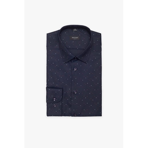 KOSZULA COLINE 3108T DŁUGI RĘKAW SLIM FIT GRANAT ze sklepu Recman w kategorii Koszule męskie - zdjęcie 186528942