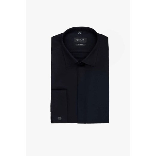 KOSZULA SAVERNE 3092 SP SLIM FIT CZERŃ ze sklepu Recman w kategorii Koszule męskie - zdjęcie 186529090
