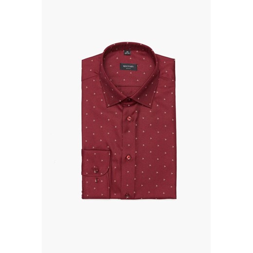 KOSZULA CORSINI 3127T DŁUGI RĘKAW SLIM FIT BORDO ze sklepu Recman w kategorii Koszule męskie - zdjęcie 186529163