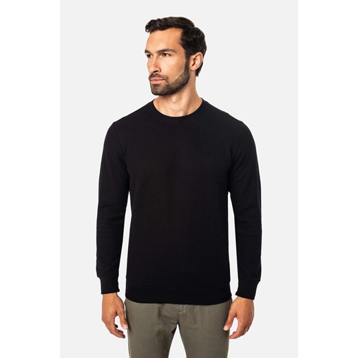 BLUZA RUNNER Z OKRĄGŁYM DEKOLTEM CZERŃ ze sklepu Recman w kategorii Bluzy męskie - zdjęcie 186529402