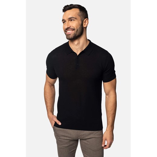 KOSZULKA POLO SOTTO CZERŃ ze sklepu Recman w kategorii T-shirty męskie - zdjęcie 186529454