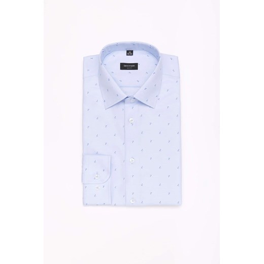 KOSZULA CORSINI 3173T DŁUGI RĘKAW SLIM FIT BŁĘKITNY ze sklepu Recman w kategorii Koszule męskie - zdjęcie 186529543