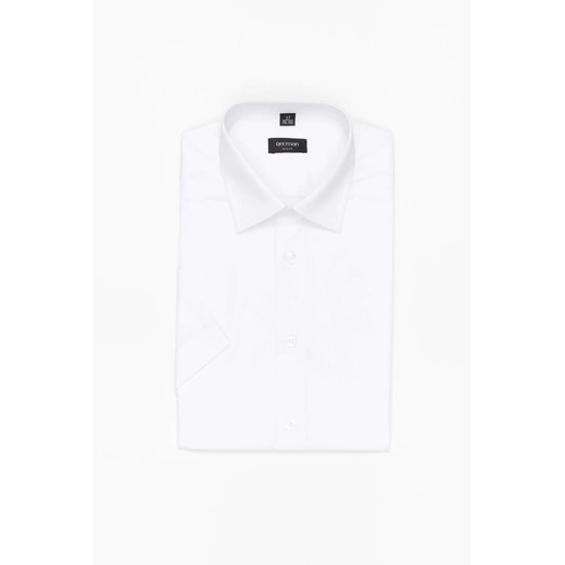 KOSZULA VERSONE 90001 KRÓTKI RĘKAW SLIM FIT BIAŁY ze sklepu Recman w kategorii Koszule męskie - zdjęcie 186530080