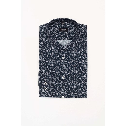 KOSZULA COLINE 3203T DŁUGI RĘKAW SLIM FIT GRANAT ze sklepu Recman w kategorii Koszule męskie - zdjęcie 186530322