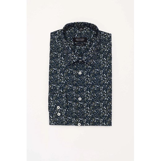 KOSZULA COLINE 3204T DŁUGI RĘKAW CUSTOM FIT GRANAT ze sklepu Recman w kategorii Koszule męskie - zdjęcie 186530324