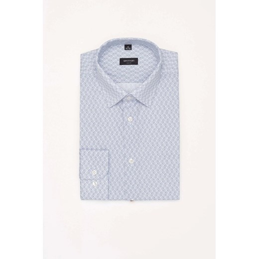 KOSZULA COLINE 3212T DŁUGI RĘKAW SLIM FIT NIEBIESKI ze sklepu Recman w kategorii Koszule męskie - zdjęcie 186530352