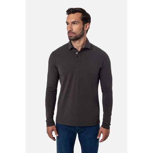 KOSZULKA POLO DR MANOM BRĄZ ze sklepu Recman w kategorii T-shirty męskie - zdjęcie 186530374