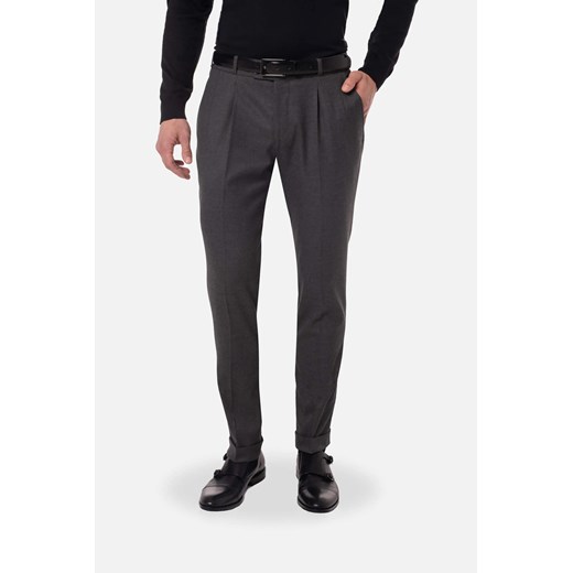 SPODNIE ORIOLO Z MANKIETEM/A SZAROŚĆ ze sklepu Recman w kategorii Spodnie męskie - zdjęcie 186530530
