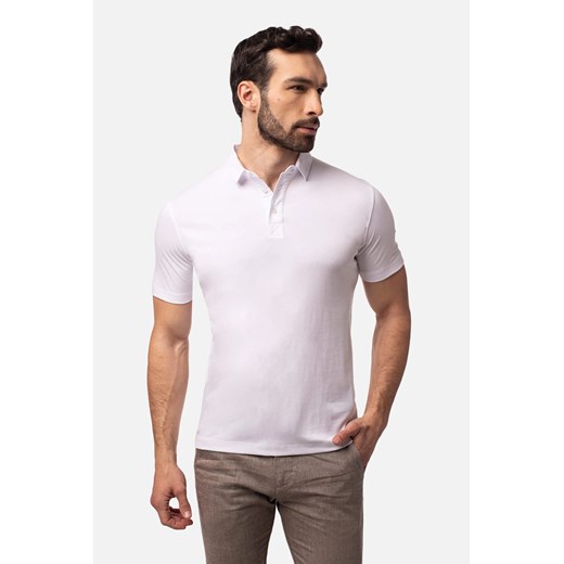 KOSZULKA POLO MANE BIAŁA ze sklepu Recman w kategorii T-shirty męskie - zdjęcie 186530733