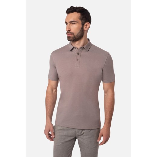 KOSZULKA POLO MANE BEŻOWA ze sklepu Recman w kategorii T-shirty męskie - zdjęcie 186530741