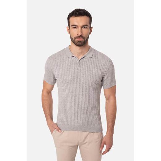 KOSZULKA POLO SILIO SZARA ze sklepu Recman w kategorii T-shirty męskie - zdjęcie 186530791