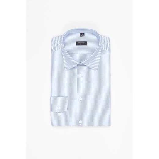 KOSZULA COFINO 3222D DŁUGI RĘKAW SLIM FIT GRANATOWA ze sklepu Recman w kategorii Koszule męskie - zdjęcie 186530840