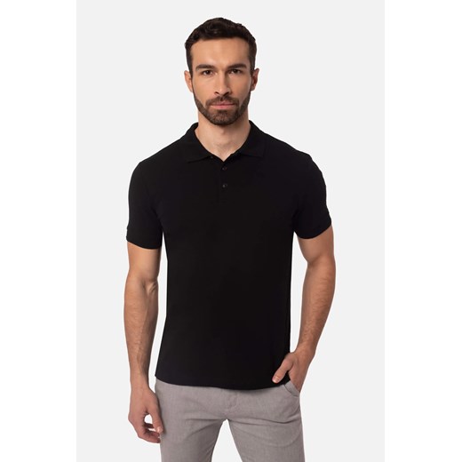 KOSZULKA POLO ALERIA CZARNA ze sklepu Recman w kategorii T-shirty męskie - zdjęcie 186530844