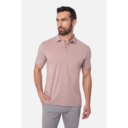 KOSZULKA POLO LIERMO RÓŻ ze sklepu Recman w kategorii T-shirty męskie - zdjęcie 186530883
